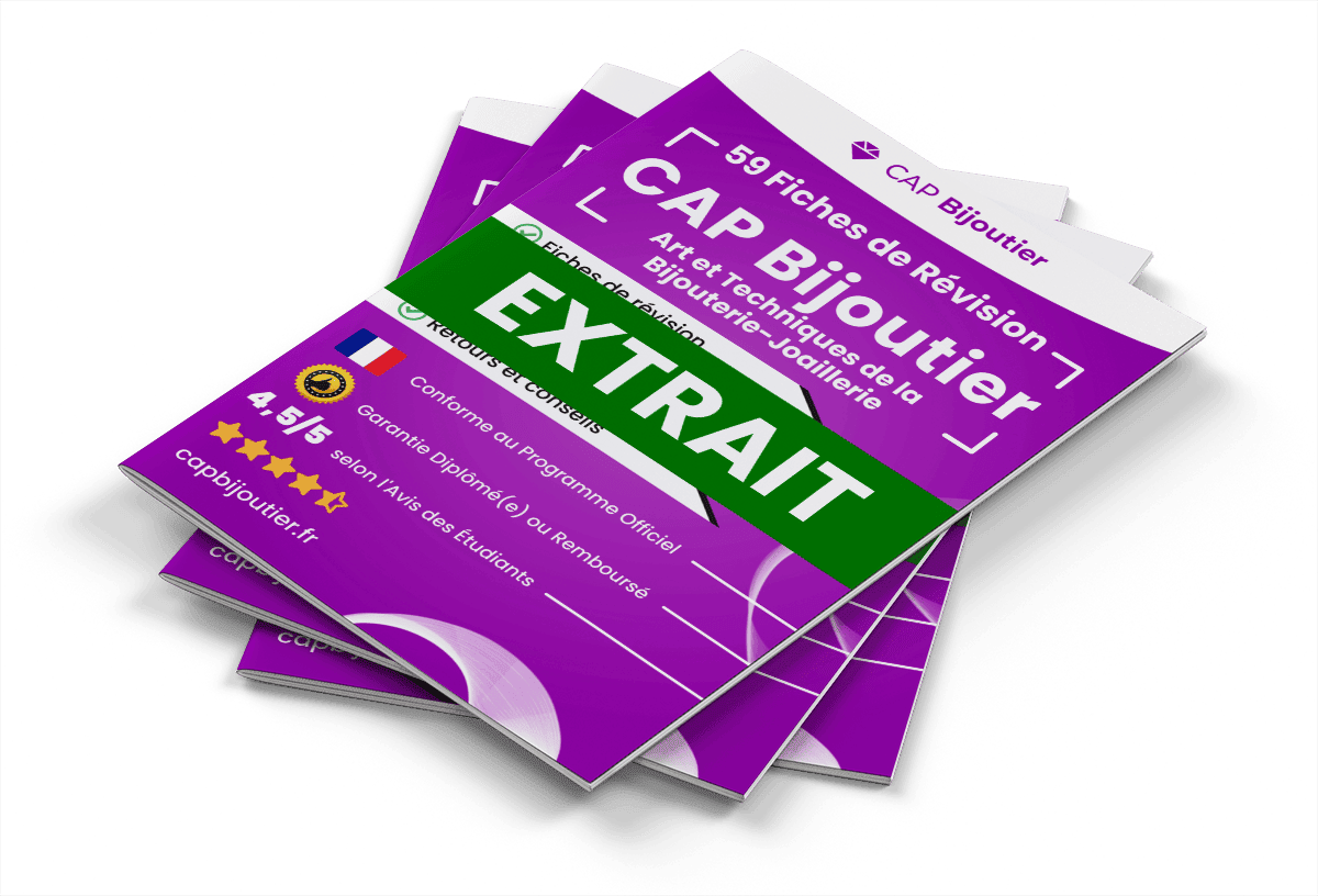 Extrait Fiches Révision gratuites CAP Bijoutier